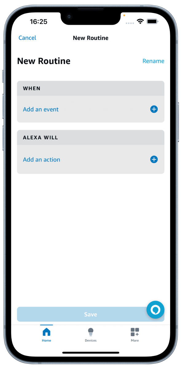Create Alexa routine in the Amazon Alexa app