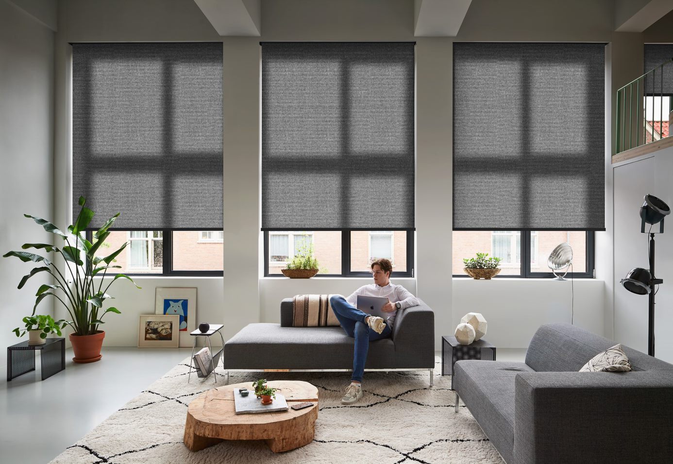smart living room window blinds
