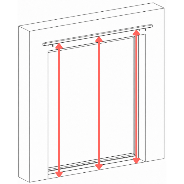 measuring the height for wave curtains