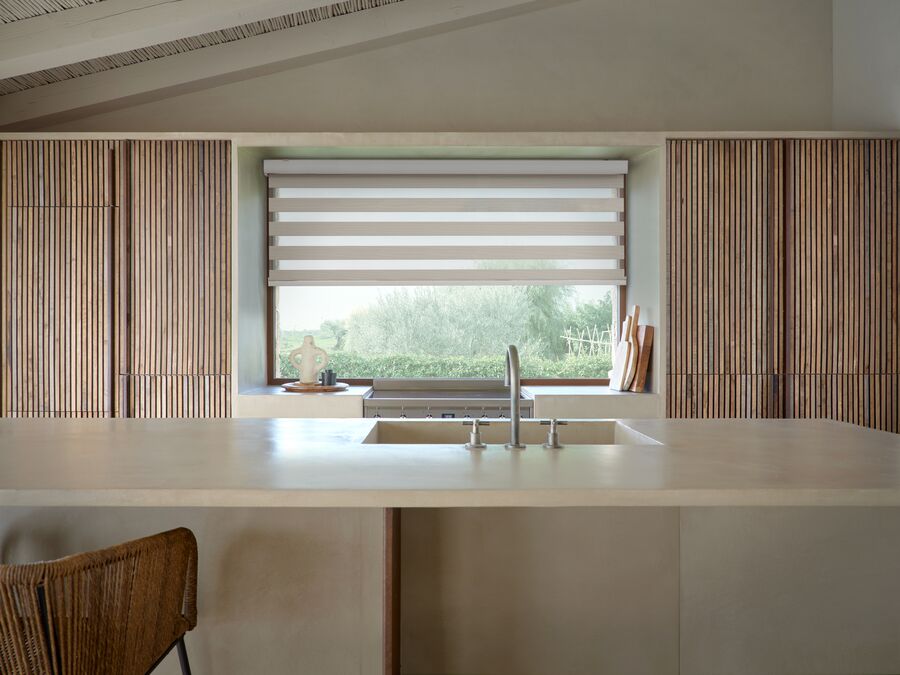 Electric day and night blinds