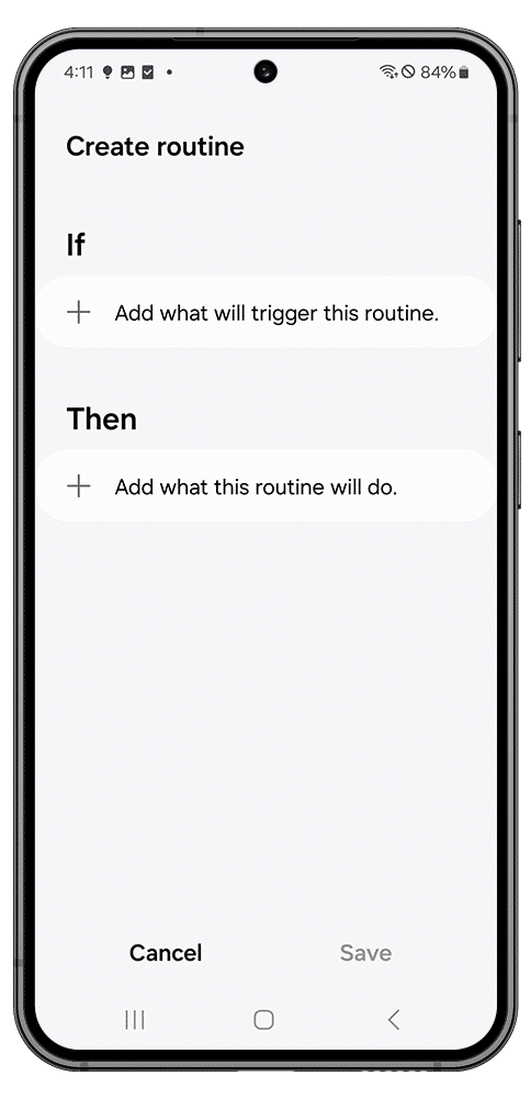 Set up SmartThings routines in the Samsung SmartThings app